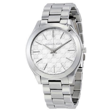 michael kors runway silver-tone and black stainless steel watch|Michael Kors unisex watch.